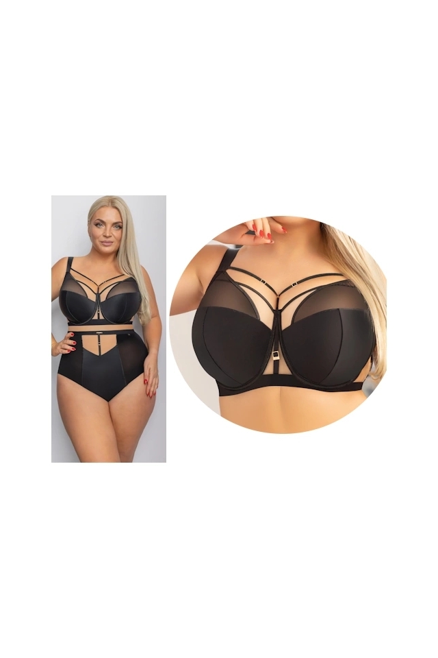 KrisLine Simple full-cup black biustonosz soft