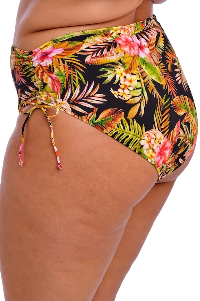 Elomi Tiger Valley black figi high waist majtki do stroju kąpielowego