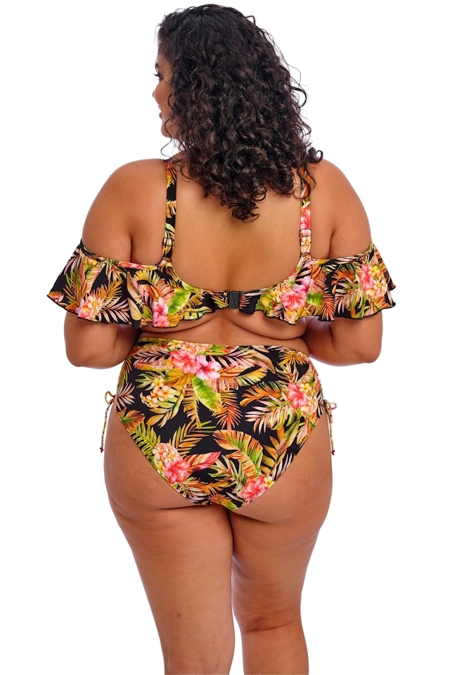 Elomi Tiger Valley black figi high waist majtki do stroju kąpielowego