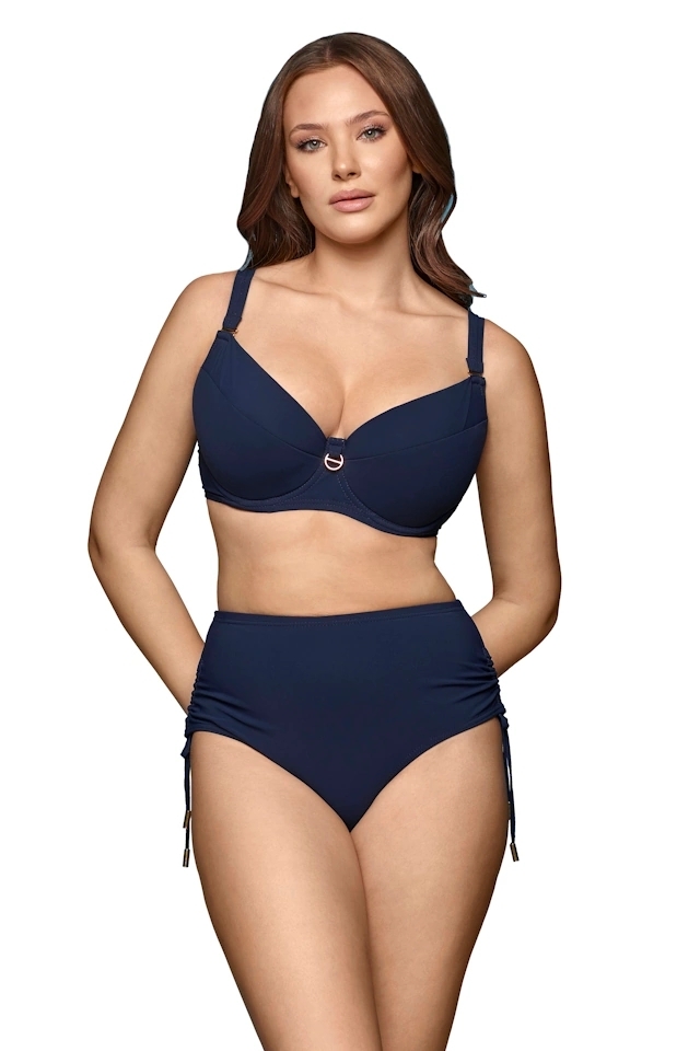 Dalia Ink blue figi maxi z troczkami do stroju kąpielowego