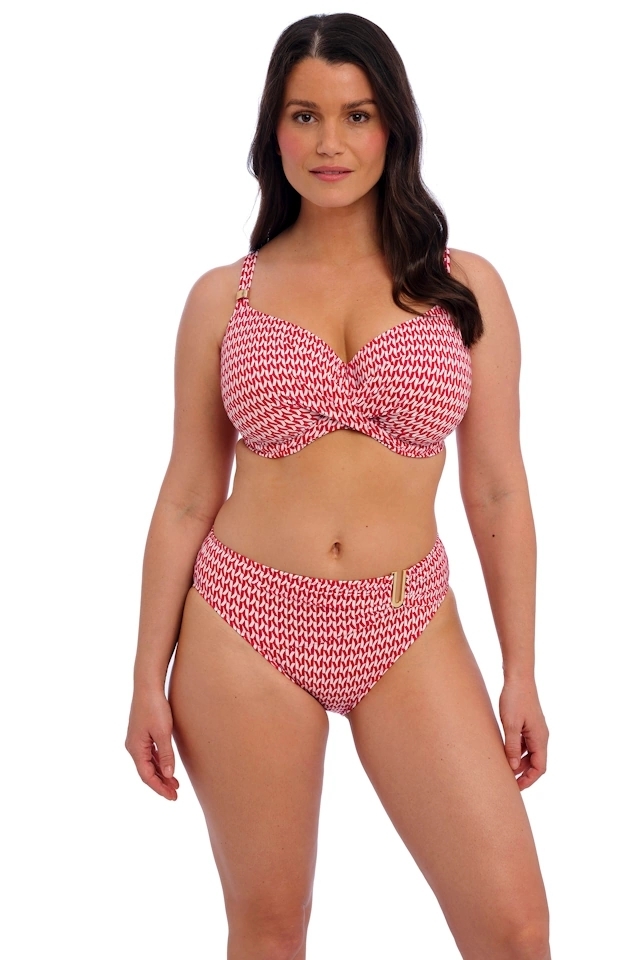 Fantasie Koh Lipe radiant red figi mid rise do stroju kąpielowego