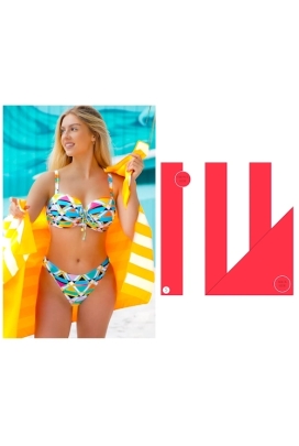 Self 25 RE5-5 czerwony ręcznik plażowy