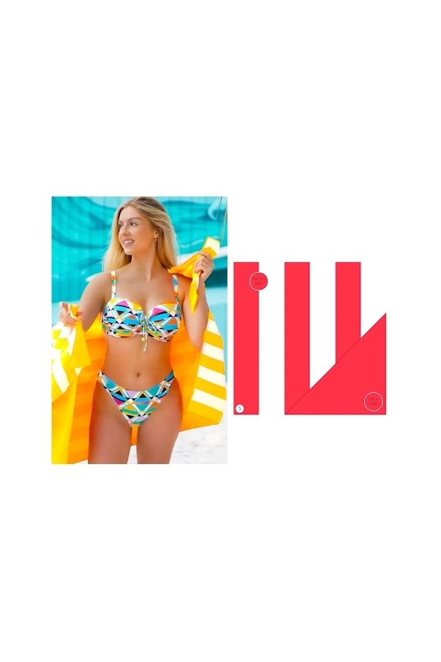 Self 25 RE5-5 czerwony ręcznik plażowy