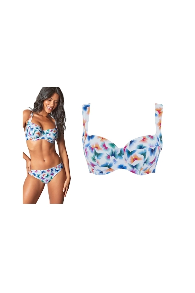 Panache Flutter print full cup biustonosz do stroju kąpielowego soft