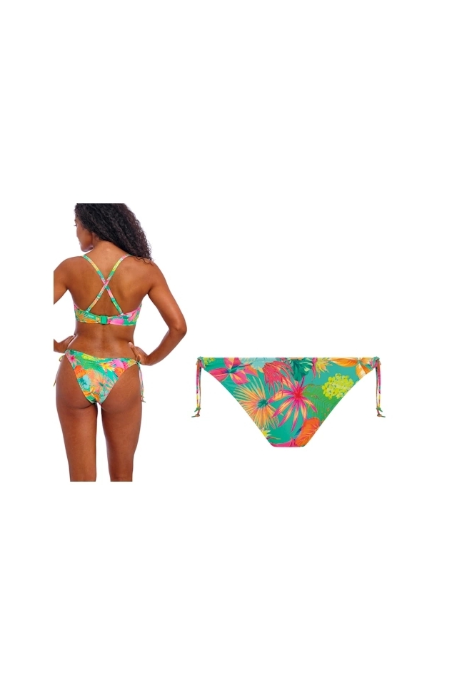 Freya Isla Margarita jade figi high-leg wiązane typu RIO do stroju kąpielowego
