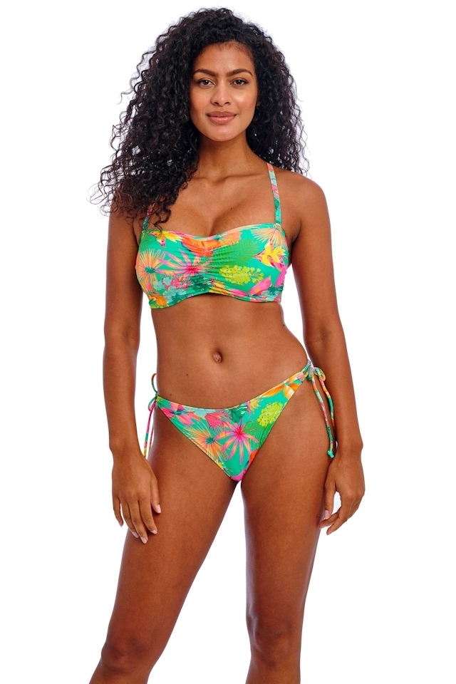 Freya Isla Margarita jade figi high-leg wiązane typu RIO do stroju kąpielowego