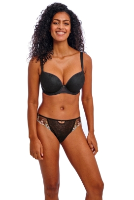 Freya Love-Haze black deco plunge biustonosz usztywniany