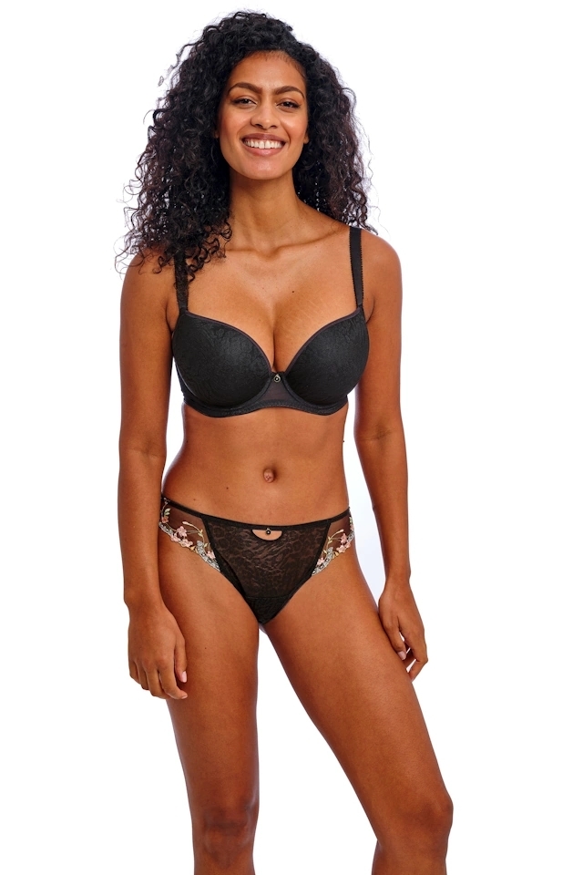 Freya Love Haze black deco biustonosz usztywniany deco plunge