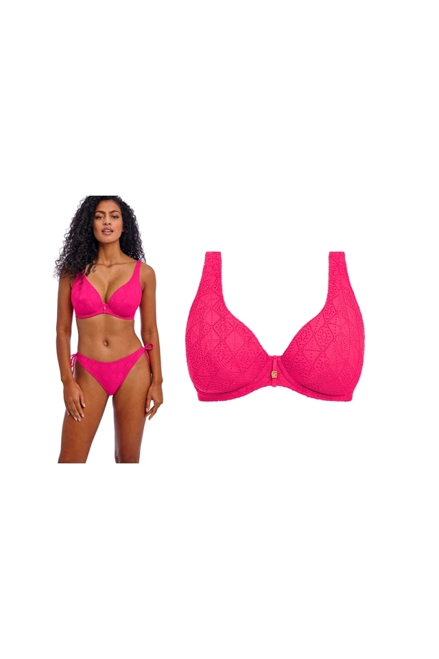 Freya Nomad Nights fuchsia high apex biustonosz soft do stroju kąpielowego