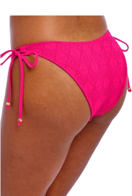 Freya Nomad Nights fuchsia figi high-leg wiązane do stroju kąpielowego