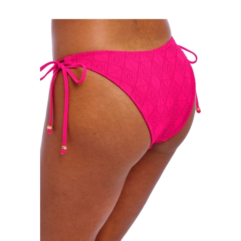 Freya Nomad Nights fuchsia figi high-leg wiązane do stroju kąpielowego