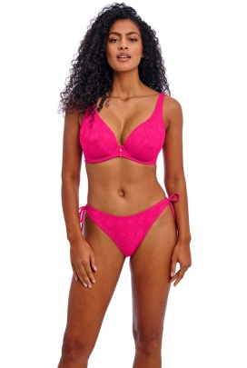 Freya Nomad Nights fuchsia figi high-leg wiązane do stroju kąpielowego