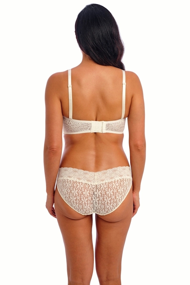 Wacoal Halo lace strapless ivory biustonosz soft