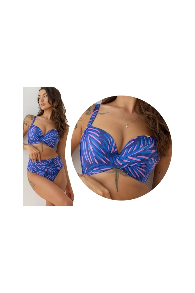 KrisLine Hawai bluepink brassiereroma biustonosz push-up do stroju kąpielowego