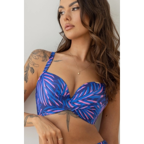 KrisLine Hawai bluepink brassiereroma biustonosz push-up do stroju kąpielowego