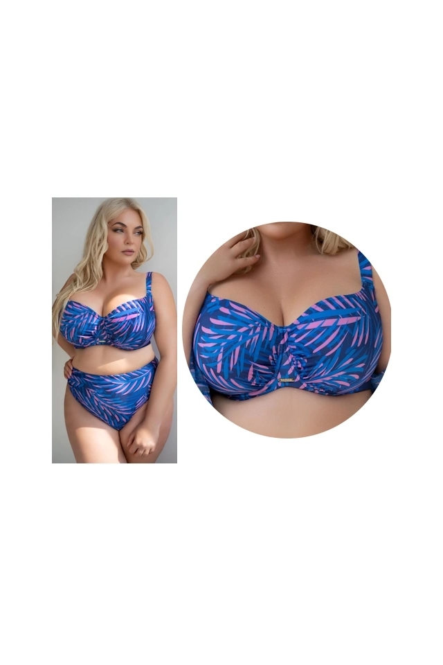 KrisLine Hawai bluepink soft roma biustonosz do stroju kąpielowego