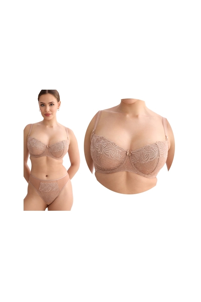 Ewa Bien Rina beż B139 biustonosz half cup soft