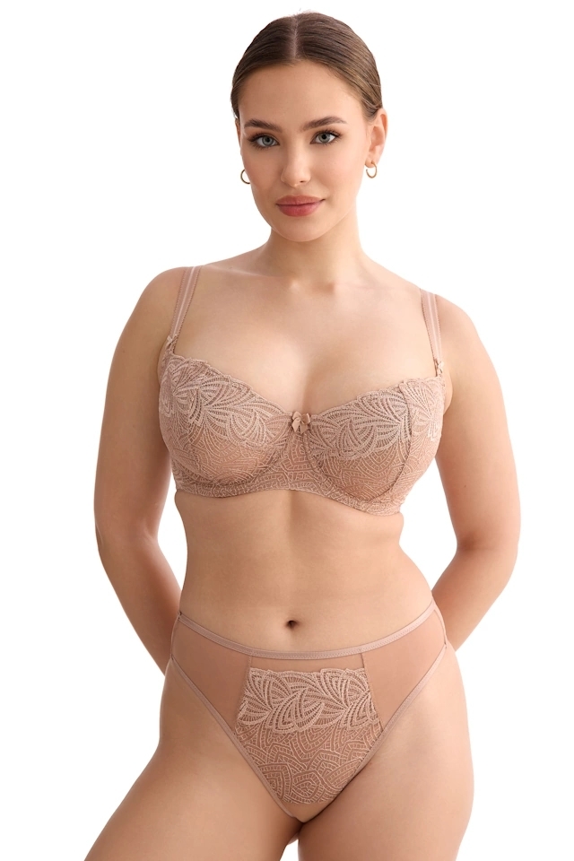 Ewa Bien Rina beż B139 biustonosz half cup soft