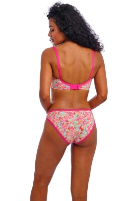 Freya Flirt hot pink padded half cup biustonosz