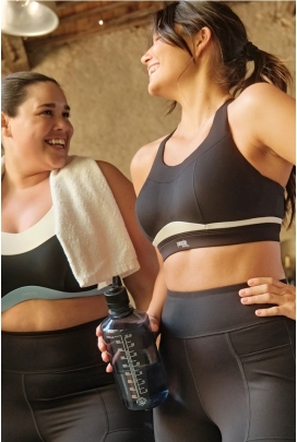 Panache Sport Freedom black/chalk biustonosz sportowy bez fiszbin