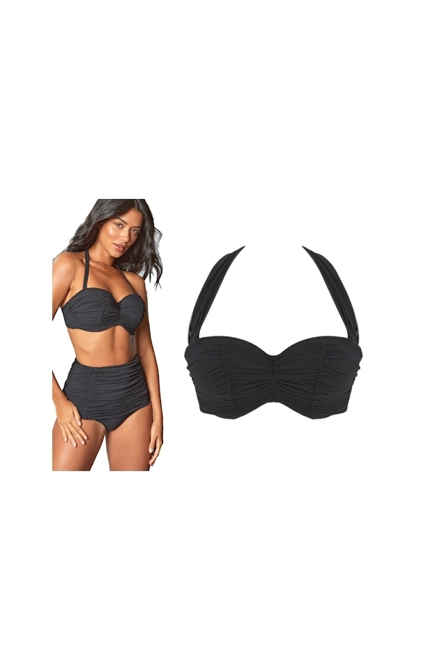 Panache Tulle black bandeau biustonosz do stroju kąpielowego
