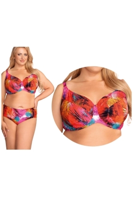 Nessa Tropicana liście palm soft biustonosz do stroju kąpielowego