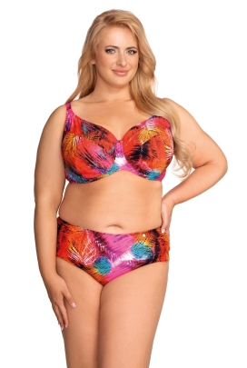 Nessa Tropicana liście palm soft biustonosz do stroju kąpielowego