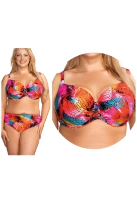 Nessa Tropicana liście palm padded biustonosz do stroju kąpielowego