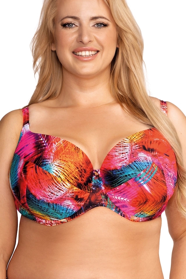 Nessa Tropicana liście palm padded biustonosz do stroju kąpielowego