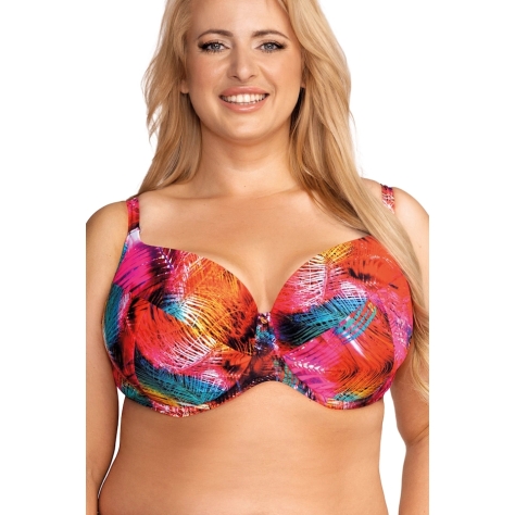 Nessa Tropicana liście palm padded biustonosz do stroju kąpielowego