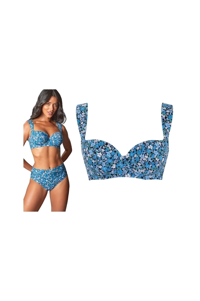 Panache Posy print balconette padded biustonosz usztywniony do stroju kąpielowego