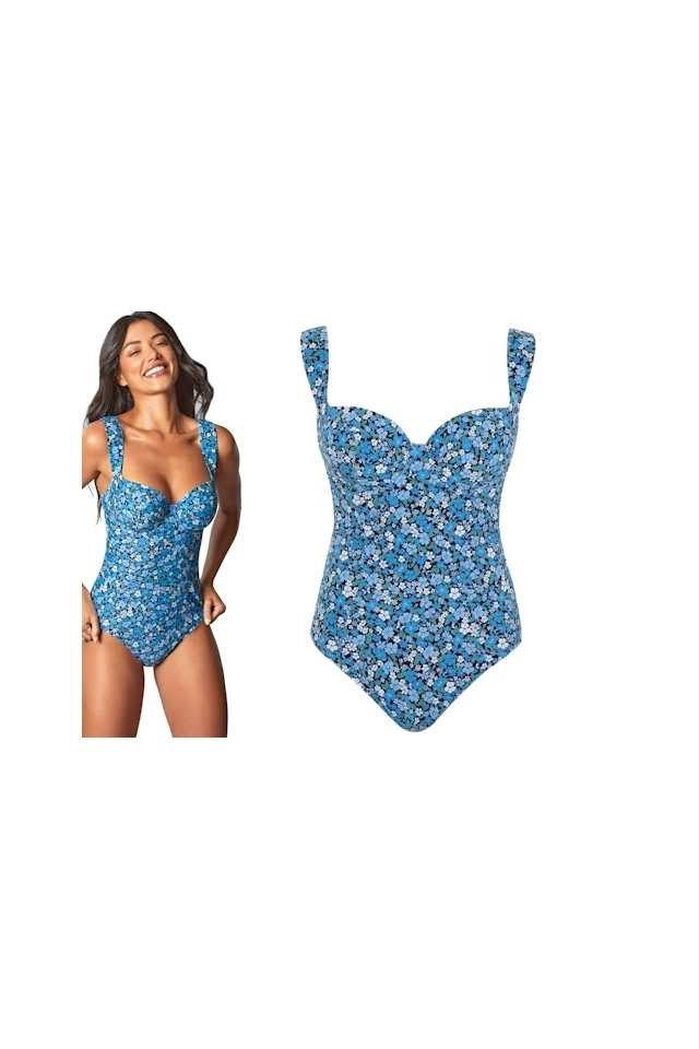 Panache Posy print padded jednoczęściowy strój kąpielowy z fiszbinami