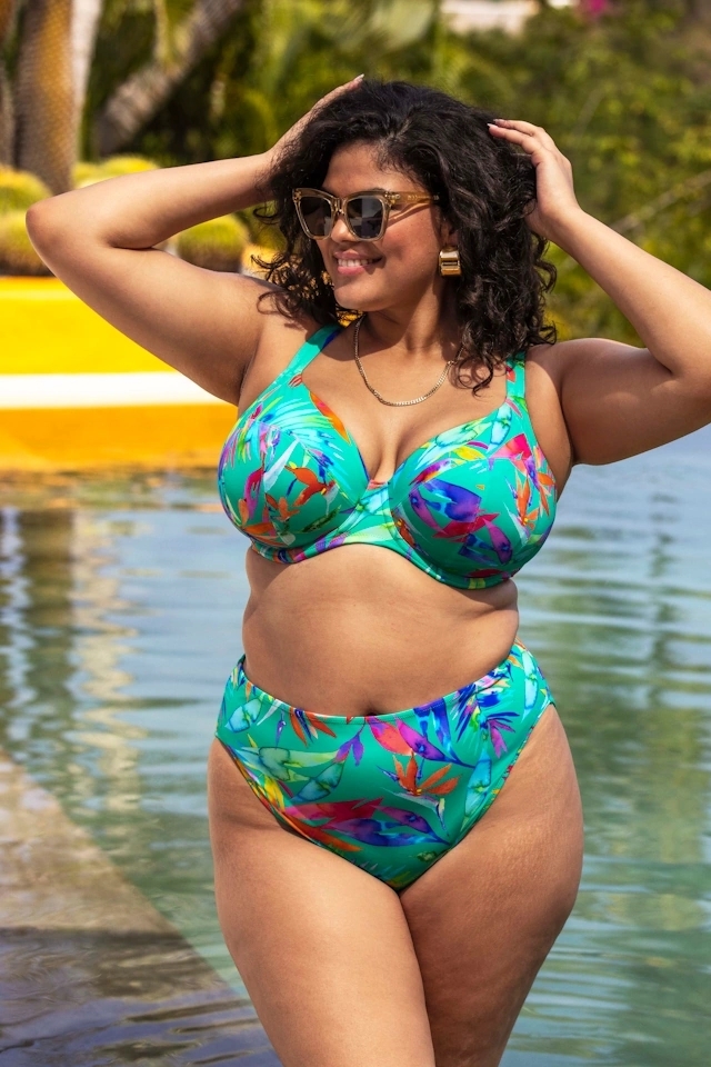 Elomi Toyama Tides jade figi mid rise do stroju kąpielowego