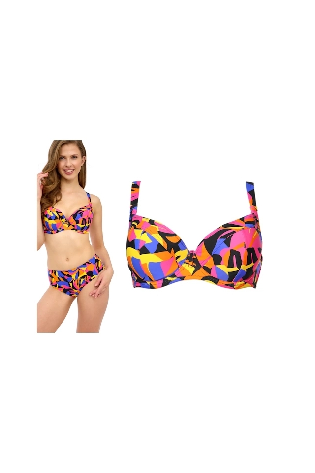 Lupoline Laura neon print soft biustonosz do stroju kąpielowego