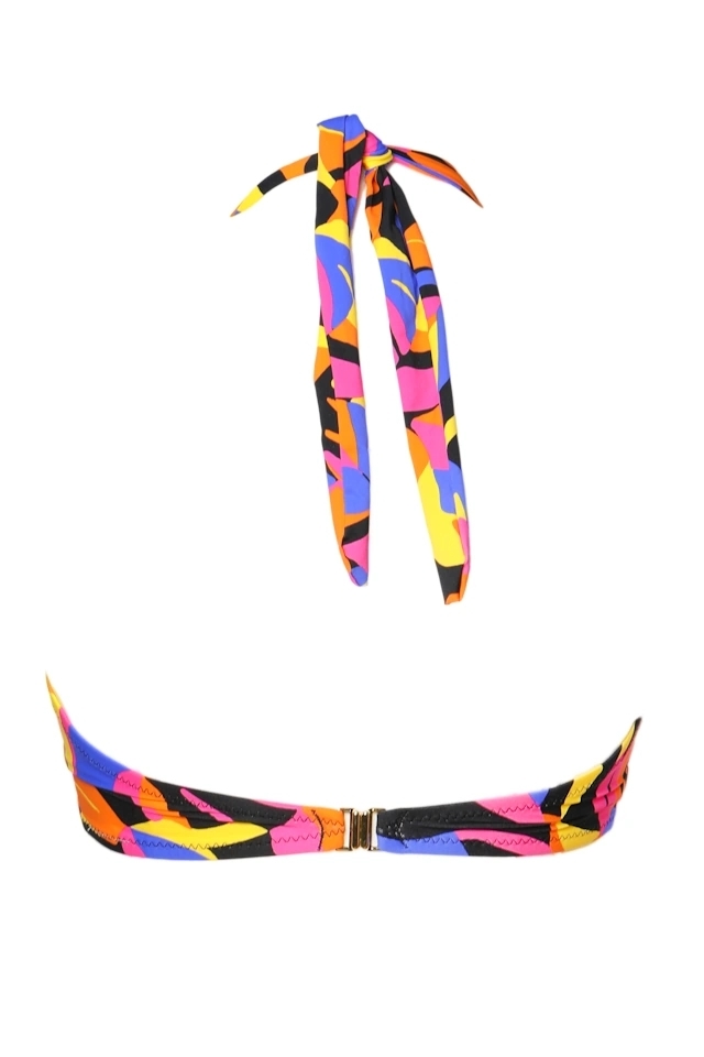Lupoline Laura neon print push-up biustonosz do stroju kąpielowego