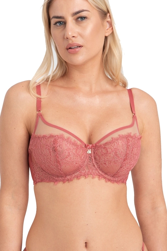 Samanta Naomi A143 różany biustonosz soft
