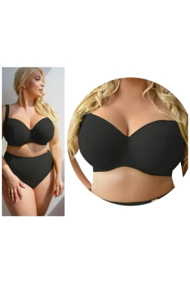 KrisLine Lemon black soft full cup biustonosz do stroju kąpielowego