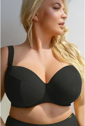 KrisLine Lemon black soft full cup biustonosz do stroju kąpielowego