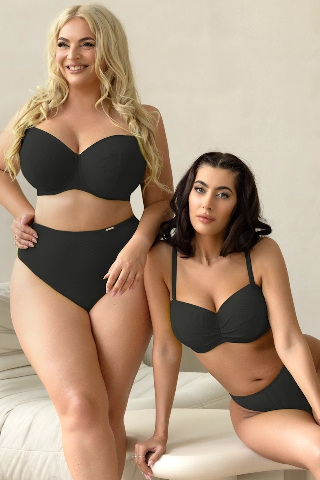 KrisLine Lemon black figi bikini do stroju kąpielowego