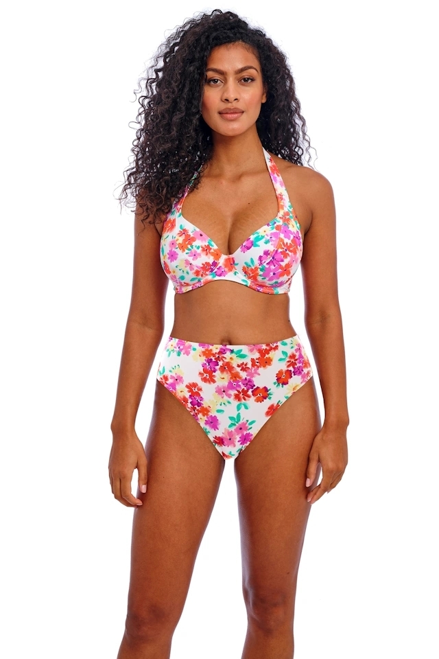 Freya Summer Soul white halter biustonosz na szyję do stroju kąpielowego