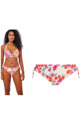 Freya Summer Soul white figi bikini z troczkami do stroju kąpielowego