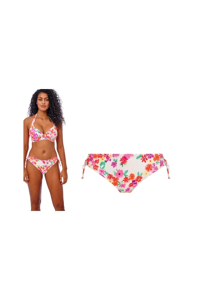 Freya Summer Soul white figi bikini z troczkami do stroju kąpielowego