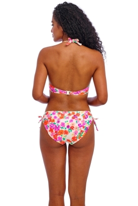 Freya Summer Soul white figi bikini z troczkami do stroju kąpielowego