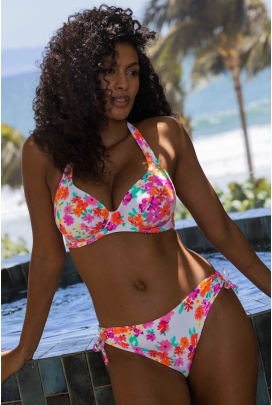 Freya Summer Soul white figi bikini z troczkami do stroju kąpielowego