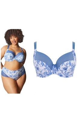 Sculptresse by Panache Bliss blue floral biustonosz soft