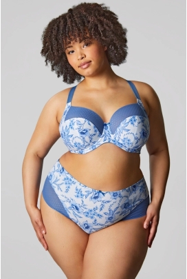 Sculptresse by Panache Bliss blue floral biustonosz soft