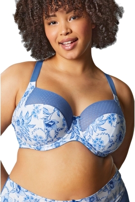 Sculptresse by Panache Bliss blue floral biustonosz soft