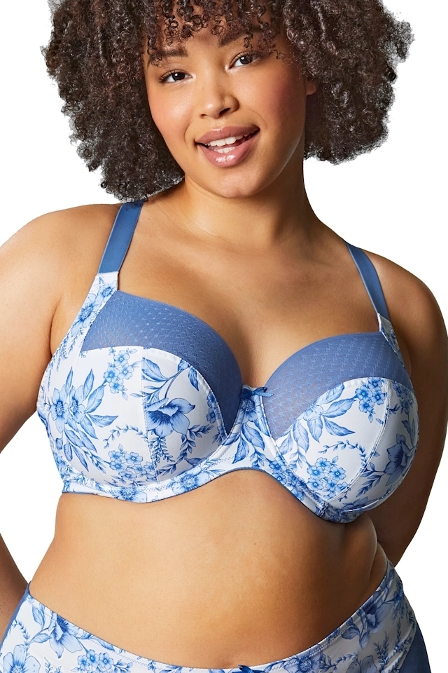 Sculptresse by Panache Bliss blue floral biustonosz soft