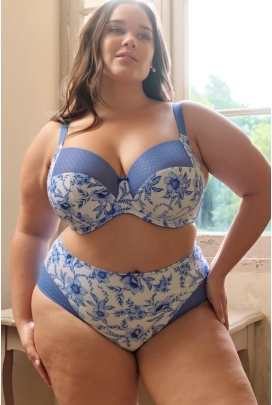 Sculptresse by Panache Bliss blue floral biustonosz soft