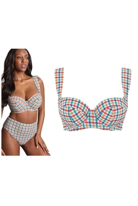 Panache Seersucker multi balconette padded biustonosz usztywniony do stroju kąpielowego